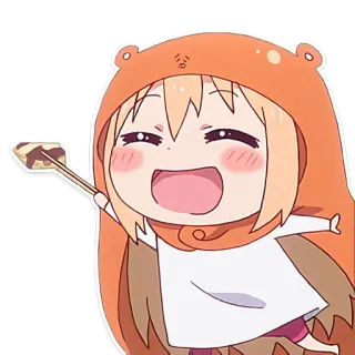 🥰 Umaru Doma Himouto! Umaru-chan Аниме, Мультфильм, Милый, Чиби, Умару, Дома Умару, Himouto! Umaru-chan telegram sticker