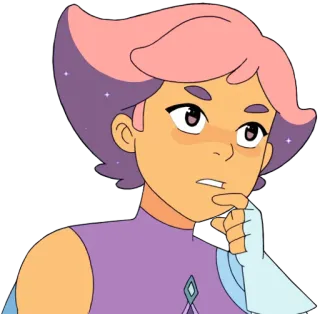 🤔 Glimmer She-Ra and the Princesses of Power Glimmer, She-Ra, Princesses of Power, cartoon, character telegram sticker