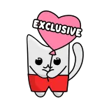 ❤️ EXCLUSIVE độc quyền, mèo, nhãn dán, bong bóng trái tim, hoạt hình, dễ thương telegram sticker