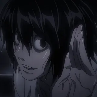 😃 L Death Note anime, manga, L, Death Note, detective telegram sticker