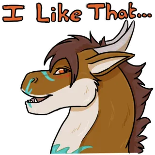 🥰 I Like That... naga, furry, suka, persetujuan, imut telegram sticker