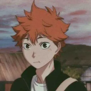 ❤️ Hinata Haikyuu!! アニメ, 漫画, 少年, 日向, ハイキュー!! telegram sticker