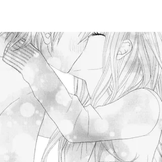 ❤ Anime, Baiser, Romance, Couple, Dessin animé, Manga, Affection telegram sticker
