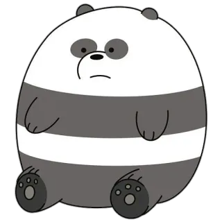 😐 Panda We Bare Bears bear, panda, cartoon, animal, cute telegram sticker