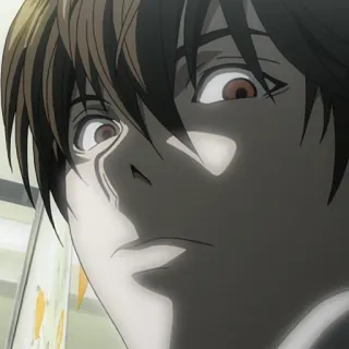 😏 Light Yagami Death Note Anime, Manga, Personaje, Death Note, Light Yagami telegram sticker