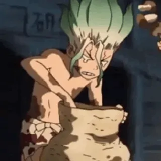 ⏱ Senku Ishigami Dr. Stone anime, senku, dr stone, character, funny telegram sticker