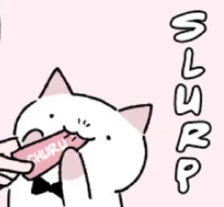👅 SHURUP Katze, Cartoon, Schlürfen, Sirup, Süß, Tier telegram sticker