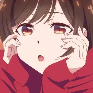 🔴 Chizuru Ichinose Rent-A-Girlfriend anime, chizuru ichinose, rent-a-girlfriend, manga, cute, surprised telegram sticker