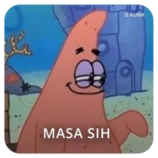 🙀 Patrick Star SpongeBob SquarePants MASA SIH Bob Esponja, Patrick Estrela, desenho animado, engraçado, meme, animação telegram sticker