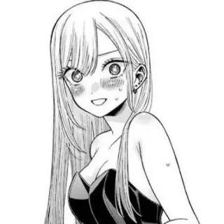 😳 Marin Kitagawa My Dress-Up Darling Marin Kitagawa, animé, manga, My Dress-Up Darling, mignon, fille telegram sticker
