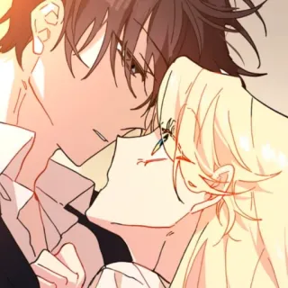 🪞 romance, couple, kiss, love, affection, anime, cartoon telegram sticker