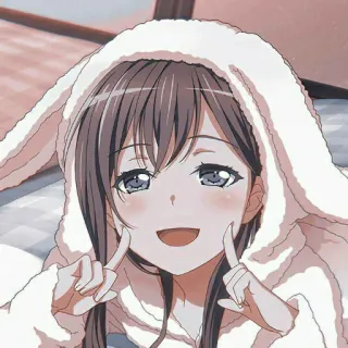 ☺️ anime, girl, bunny, cute, kawaii telegram sticker
