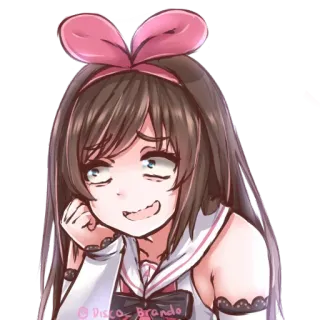 😨 Anime, Menina, Desenho animado, Adesivo, Fofo whatsapp sticker