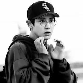 〰 Mann, Brille, Hut, Hoodie, Chicago White Sox telegram sticker
