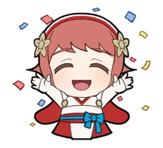 😄 Anime, Święto, Kawaii, Konfetti telegram sticker