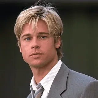 👀 Brad Pitt, attore, ritratto, capelli biondi, occhi azzurri whatsapp sticker