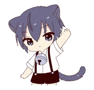 👋 anime, catboy, middle finger, offensive, sticker, cat ears telegram sticker