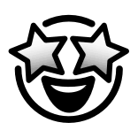 🤩 star, eyes, dazed, confused, stunning, animation, effect whatsapp sticker