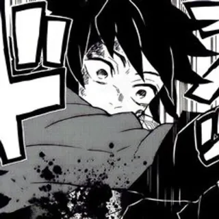 🕳 Giyu Tomioka Demon Slayer Anime, Manga, Demon Slayer, Giyu Tomioka, Sangue, Combattimento telegram sticker