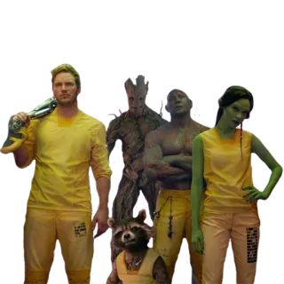 😠 Guardians of the Galaxy Guardianes de la Galaxia, Star-Lord, Gamora, Rocket, Groot, Drax whatsapp sticker