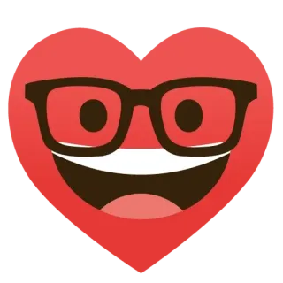 🌟 heart, emoji, glasses, face, smile telegram sticker