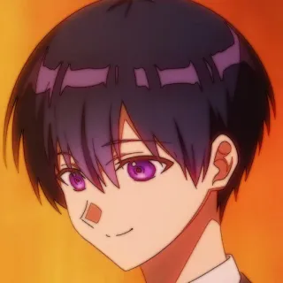 🍪 Anime, Manga, Karakter, Mata Ungu, Rambut Gelap telegram sticker