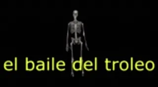 😂 el baile del troleo skeleton, dancing, trolling, humor whatsapp sticker