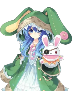 😏 Anime, Desenho animado, Menina, Fofa, Coelho telegram sticker