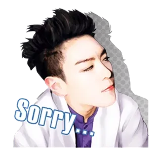 😩 Sorry... scusa, mi dispiace, Kpop, saluto whatsapp sticker