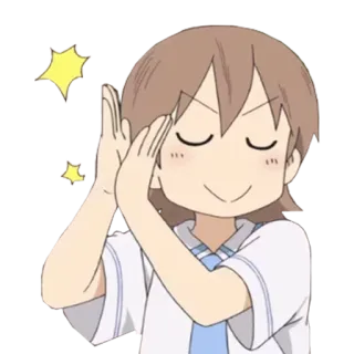 😏 动漫, 卡通, 女孩, 角色, 可爱, 微笑, 贴纸 telegram sticker