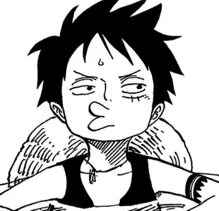 🏴‍☠️ Monkey D. Luffy One Piece ワンピース, モンキー・D・ルフィ, アニメ, 漫画, カートゥーン whatsapp sticker