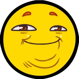 🌝 emoji, yellow, smile, smirk, happy whatsapp sticker