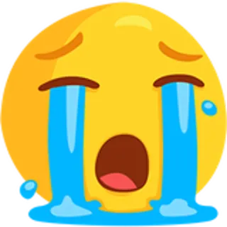 😭 Emoji, Smutny, Płacz, Łzy, Zły, Emotikon, Uczucie telegram sticker