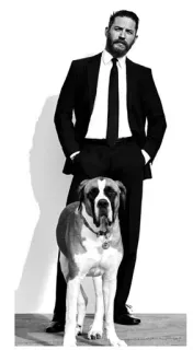 😎 Mann, Hund, Anzug, Porträt, Monochrom, Schauspieler, Haustier, Festliche Kleidung telegram sticker
