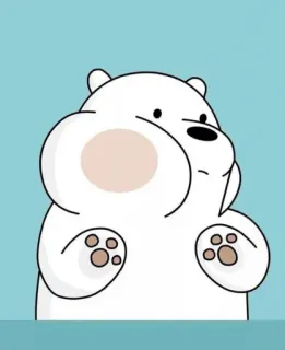 🙄 Ice Bear We Bare Bears ice bear, we bare bears, cartoon, bear, sticker telegram sticker