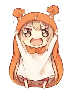 🤗 Umaru Doma Himouto! Umaru-chan umaru, anime, manga, carino, chibi, himouto telegram sticker