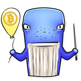 🎈 Bitcoin, Baleia, Criptomoeda, Finanças, Investimento, Moeda digital telegram sticker