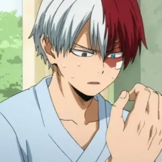 ❄️ Shoto Todoroki My Hero Academia Anime, My Hero Academia, Shoto Todoroki, Postać, Manga telegram sticker