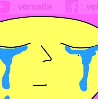 ✨ vernalta face, crying, cartoon, sad, emoji, expression whatsapp sticker