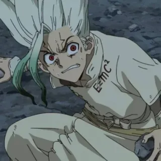 🧪 Senku Ishigami Dr. Stone E=MC^2 anime, dr stone, senku, science, equation telegram sticker