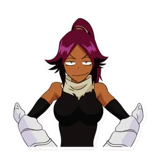 😌 Yoruichi Shihouin Bleach Anime, Yoruichi, Shihouin, Bleach, Postać, Manga telegram sticker