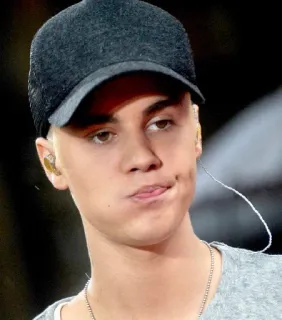 😑 Justin Bieber 歌手, 名人, 流行明星, 音乐家, 肖像 telegram sticker
