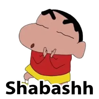 👏 Shin-chan Crayon Shin-chan Shabashh Anime, Dibujos animados, Celebración, Feliz, Shin-chan telegram sticker