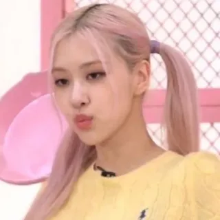 😗 kpop, Rose, Blackpink, chanteuse, idole, célébrité, cheveux roses telegram sticker