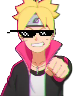 😎 Boruto Uzumaki Naruto Аниме, Манга, Боруто, Узумаки, Deal with it, Очки, Мультфильм telegram sticker