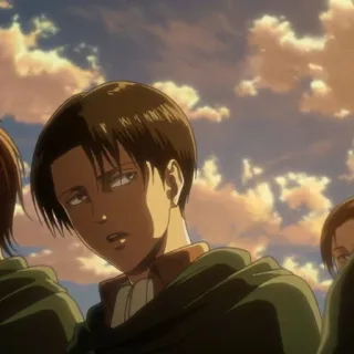 ☁️ Levi Ackerman Attack on Titan anime, levi ackerman, attack on titan, military, character, manga telegram sticker