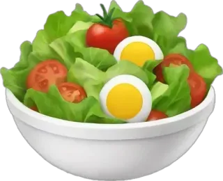 🤩 Salat, Essen, Gesund, Gemüse, Schüssel, Mittagessen, Abendessen, Tomate, Ei telegram sticker