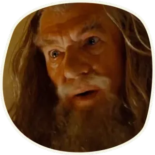 😳 Gandalf Lord of the Rings 마법사, 중간계, 판타지, 영화 telegram sticker
