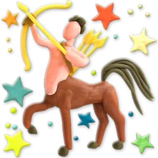 ♐ centaur, archer, zodiac, sagittarius, horoscope, mythology whatsapp sticker