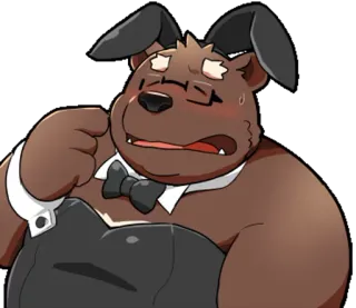 😅 animal, bunny, bear, costume whatsapp sticker